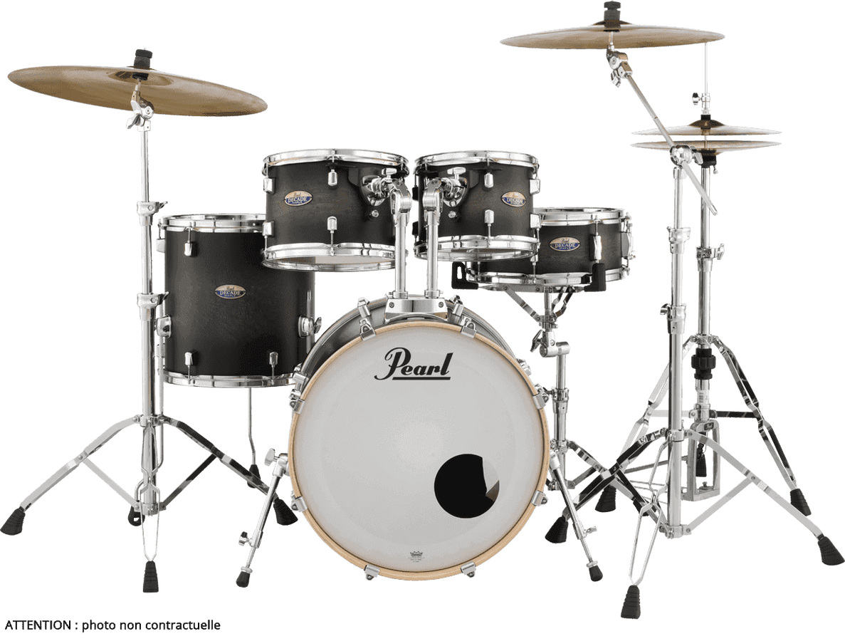 Decade Maple Stage 22 Satin Black Burst