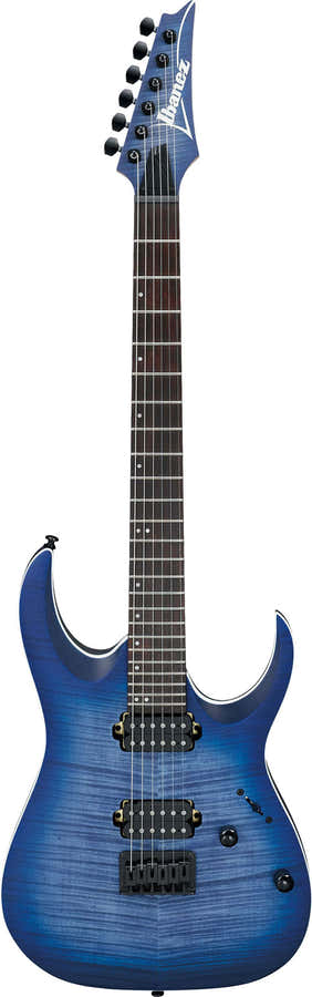 RGA42FM-BLF Blue Lagoon Burst Flat Axe