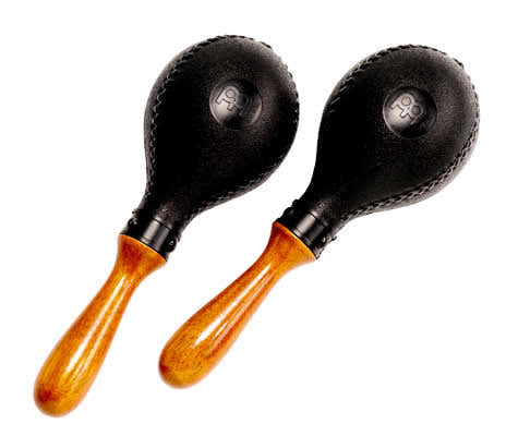 Maracas Plastique Manche Bois