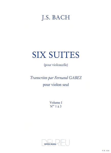 Edition Delrieu Bach J.S. - Suites (6) Vol.1 - Violoncelle