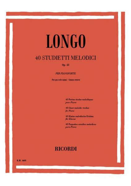 Longo A. - 4 kleine melodische studies voor kleine handen zonder octaven OP.43 - Piano