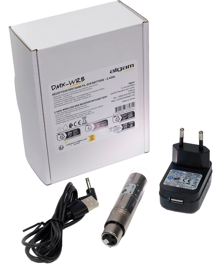 DMX-WRB Draadloze DMX-ontvanger op batterij