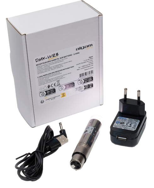 Algam Lighting DMX-WRB Draadloze DMX-ontvanger op batterij