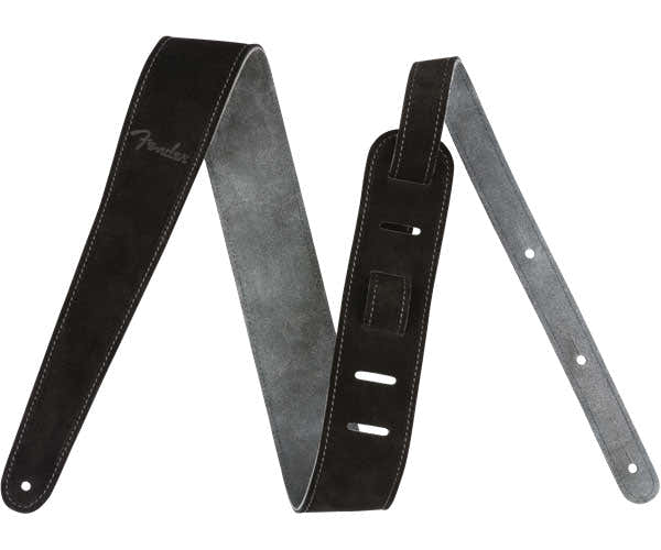 2" Suède band zwart/grijs omkeerbaar