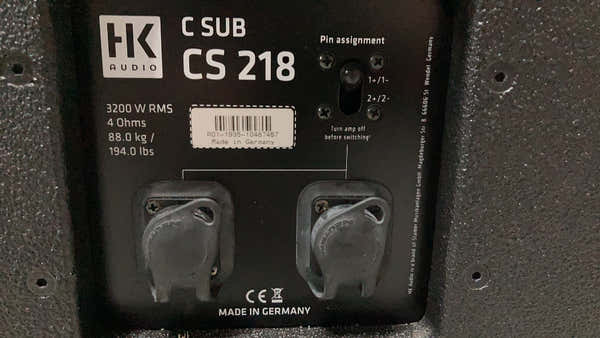 HK Audio CS 218 - SUB POUR SERIE CONTOUR X - Stock B