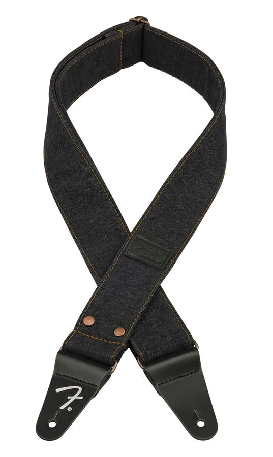 X Wrangler Riveted Denim Strap Black