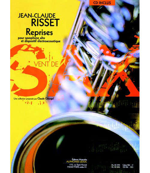 RISSET J.C. - REPRISES - ALTSAXOFOON EN ELEKTRO-AKOESTISCH APPARAAT + CD