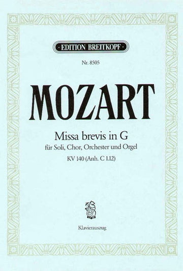 MOZART WOLFGANG AMADEUS - MISSA BREVIS IN G KV140(C1.12) - PIANO