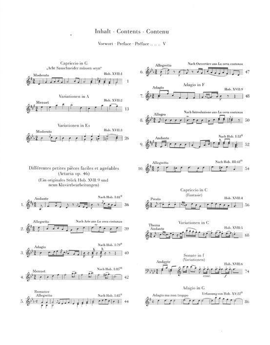Haydn J. - Piano Pieces - Piano Variations