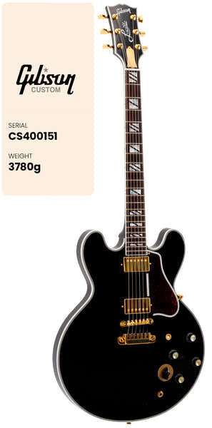 Gibson Custom Lucille Signature B.B. King Legacy Transparent Ebony CS MC #CS400151 Stock B