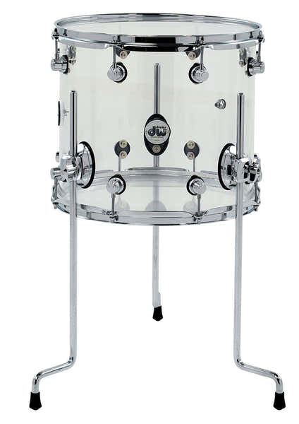 DW Drum Workshop Tom Basse 18X16 Design Acrylique Clear
