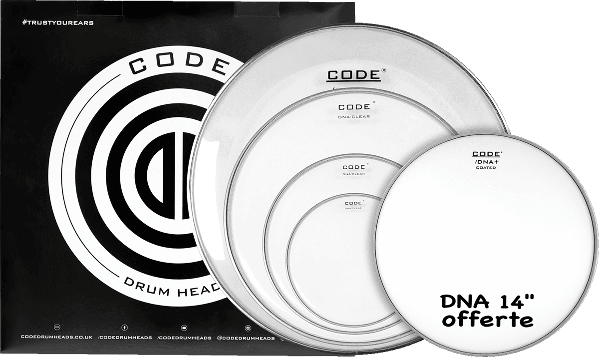 Volledige Set DNA Clear 10/12/16/22 + 14" DNA Gecoat
