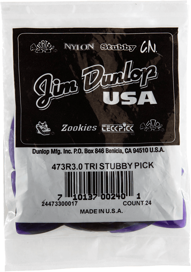 24 x 3,00mm Triangle Stubby Dark Purple