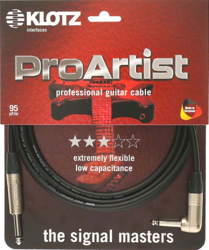 CABLE JACK GUITARE 3M  JACK 2P - JACK 2P 90
