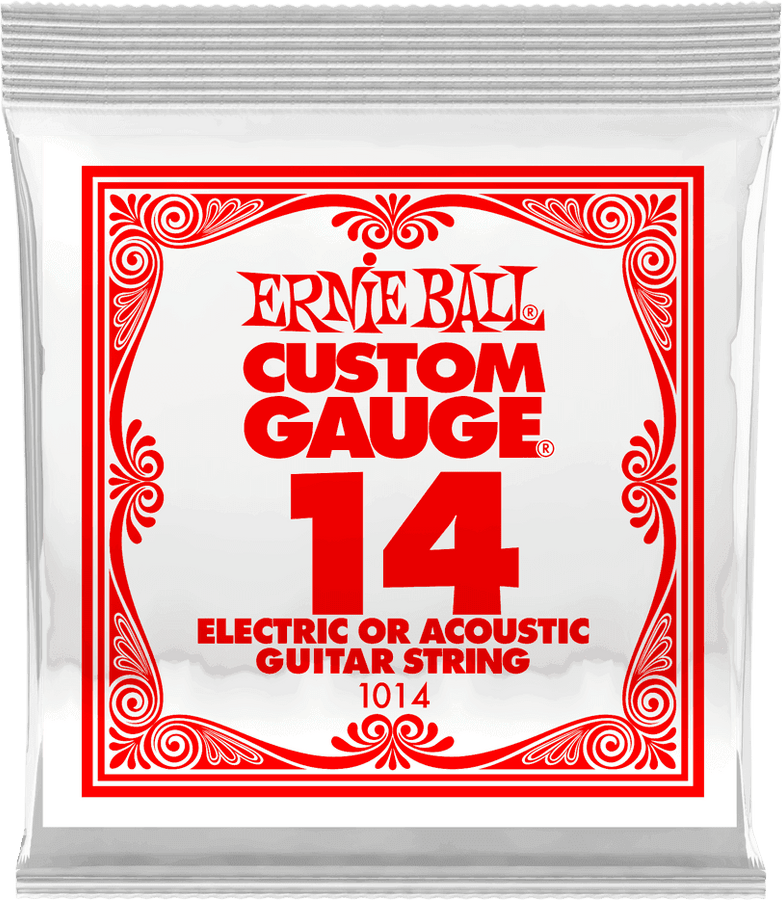 .014 PLAIN STEEL ELECTRIC OR ACOUSTIC GUITAR STINGS