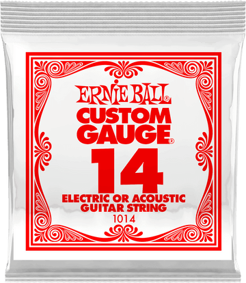 .014 PLAIN STEEL ELECTRIC OR ACOUSTIC GUITAR STINGS