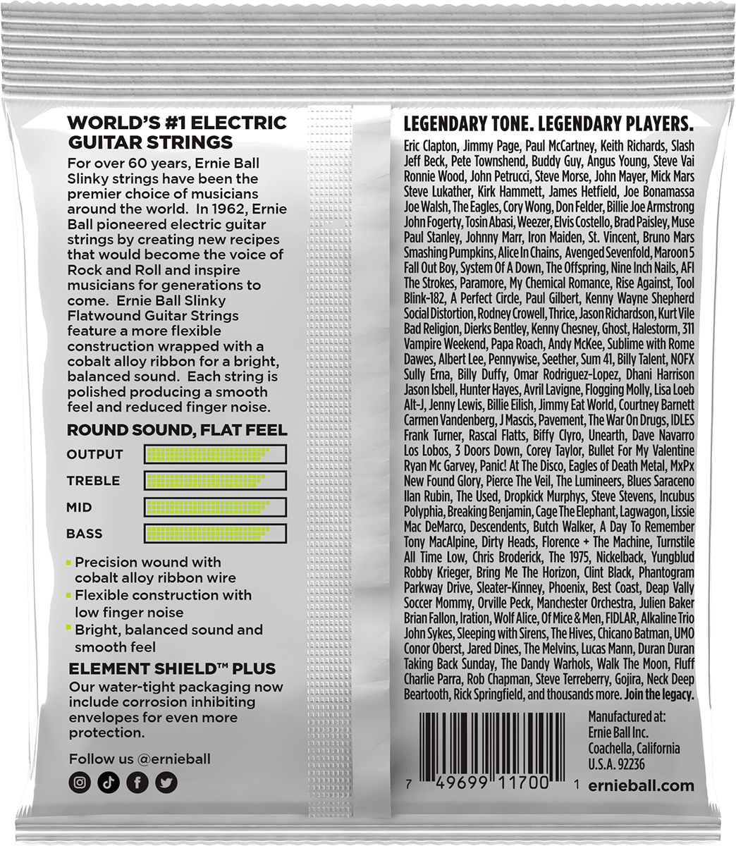 2591 Filet Plat Regular Slinky Flatwound 10 - 46