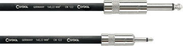 MODULAR PATCH CABLE JACK MINIJACK MONO 2 M