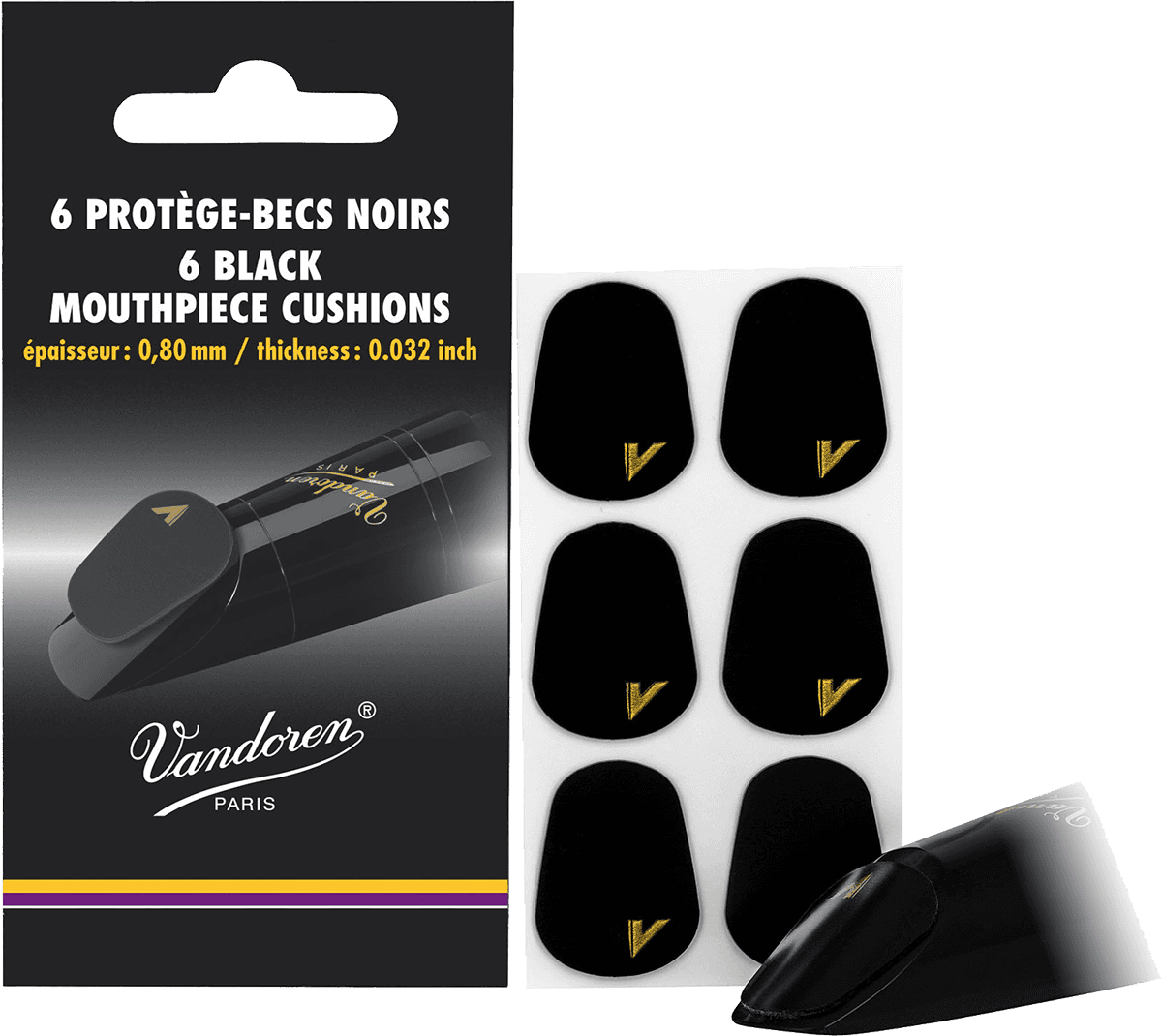 Zwarte Mondstukbeschermers (X6 Stuks)