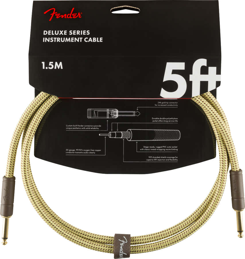 1,5m Deluxe Instruments Cable Tweed