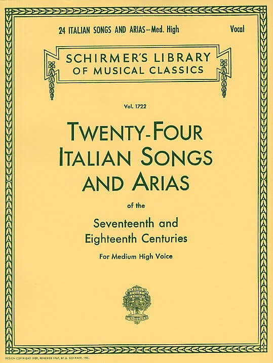 TWENTY-four Italian Songs And Arias Of The 17TH And 18TH Centuries Md/hi - Hoge stem