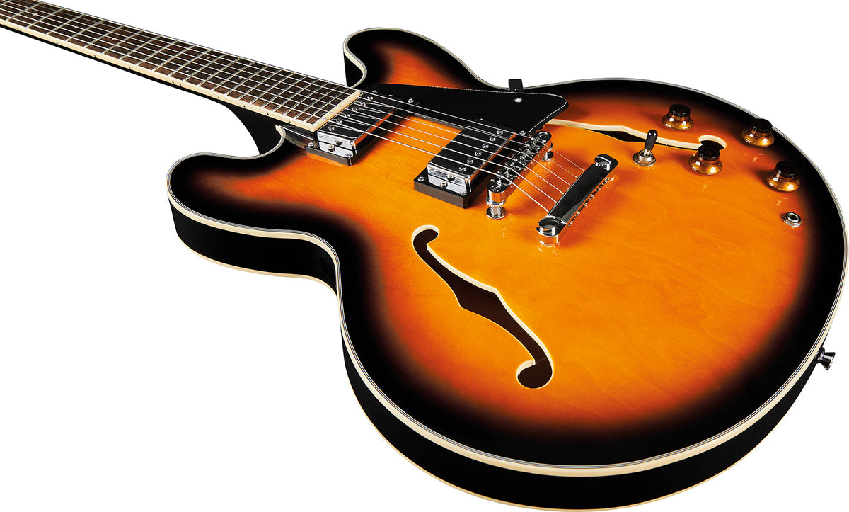 Fusion hollowbody double cut Sunburst