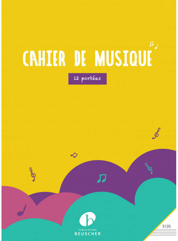 Cahier De Musique 12 Portées (Grand)