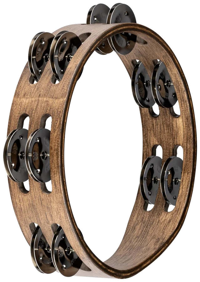 Tambourin Bois 8 Brun Cymb Laiton