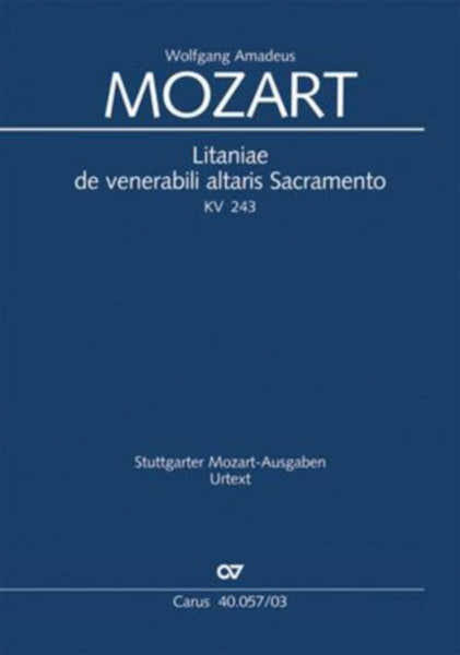 Carus Mozart W.a. - Litaniae De Venerabili Altaris Sacramento KV 243 - Reduction Piano