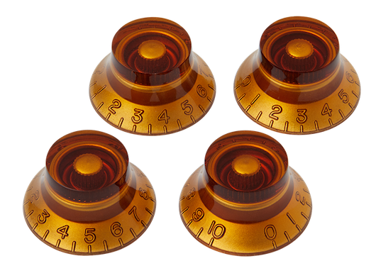Top Hat Knobs Vintage Amber 4 Pack