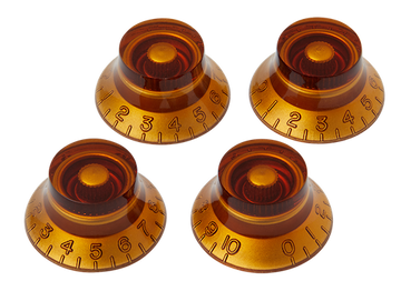 PARTS TOP HAT KNOBS VINTAGE AMBER 4 PACK