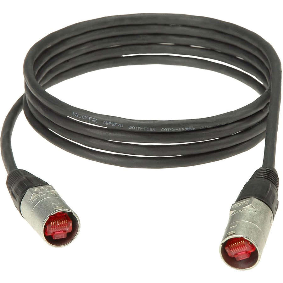 PATCHCABLE CAT5E PUR NOIR 5M ETHERCON - ETHERCON