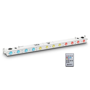 Tribar 200 Ir Wh - Barre Led Tricolores (Rgb) 12 X 3 W Boitier Blanc Avec Tlcommande Infraroug