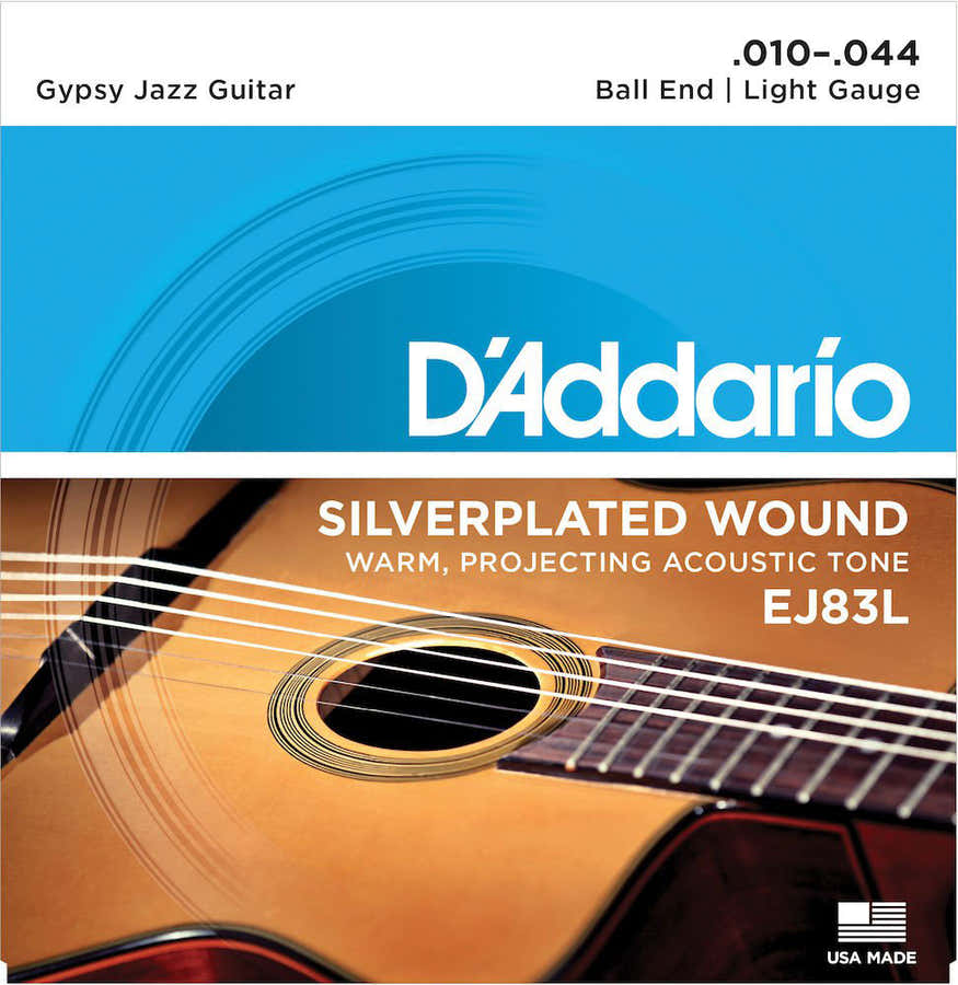 EJ83L Gypsy Jazz Silverplated Wound Ball End Light 10-44