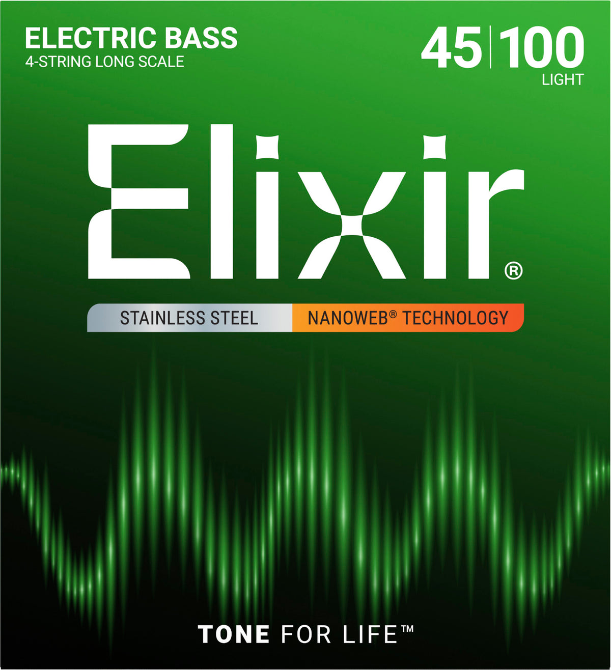 NANOWEB STAINLESS STEEL ELECTRIC BASS STRINGS LIGHT SET /4C !45-65-80-100
