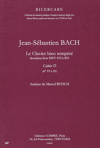 Bach - Clavier Bien Tempéré-livre 2-D - Analyse