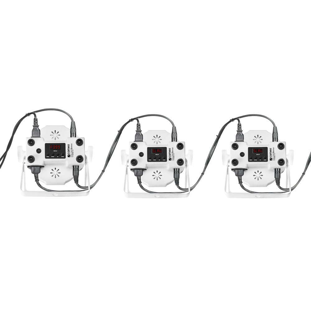 Flat Par Tri 3W Ir WH - Platte PAR-LED-projector Met Driekleurige LED's (RGB) - 7 X 3 W Hoog Vermogen - Doos