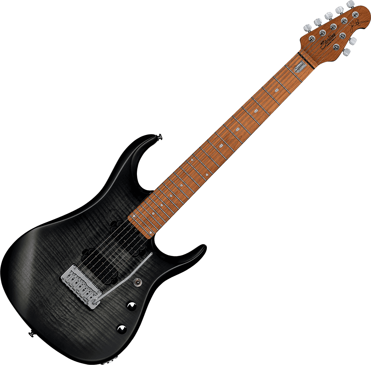 JP15 7 Top van gevlamd esdoorn Trans Black Satin