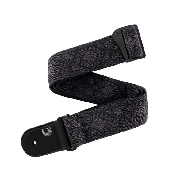 Gevlochten Gitaarband Monterey Black Tubular