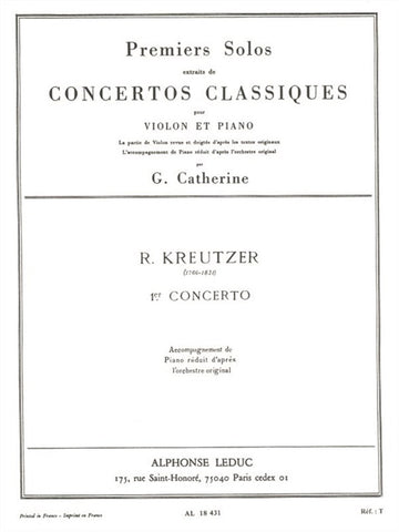 Kreutzer R. / Catherine G. - 1er Solo Du Concerto N°1 - Violon & Piano