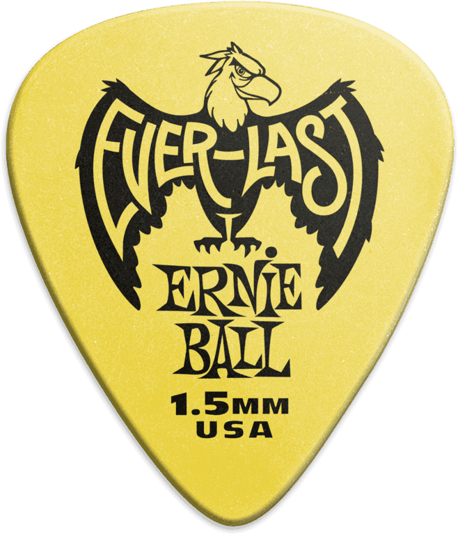 Médiators Everlast Sachet de 12 Jaune 1,5Mm