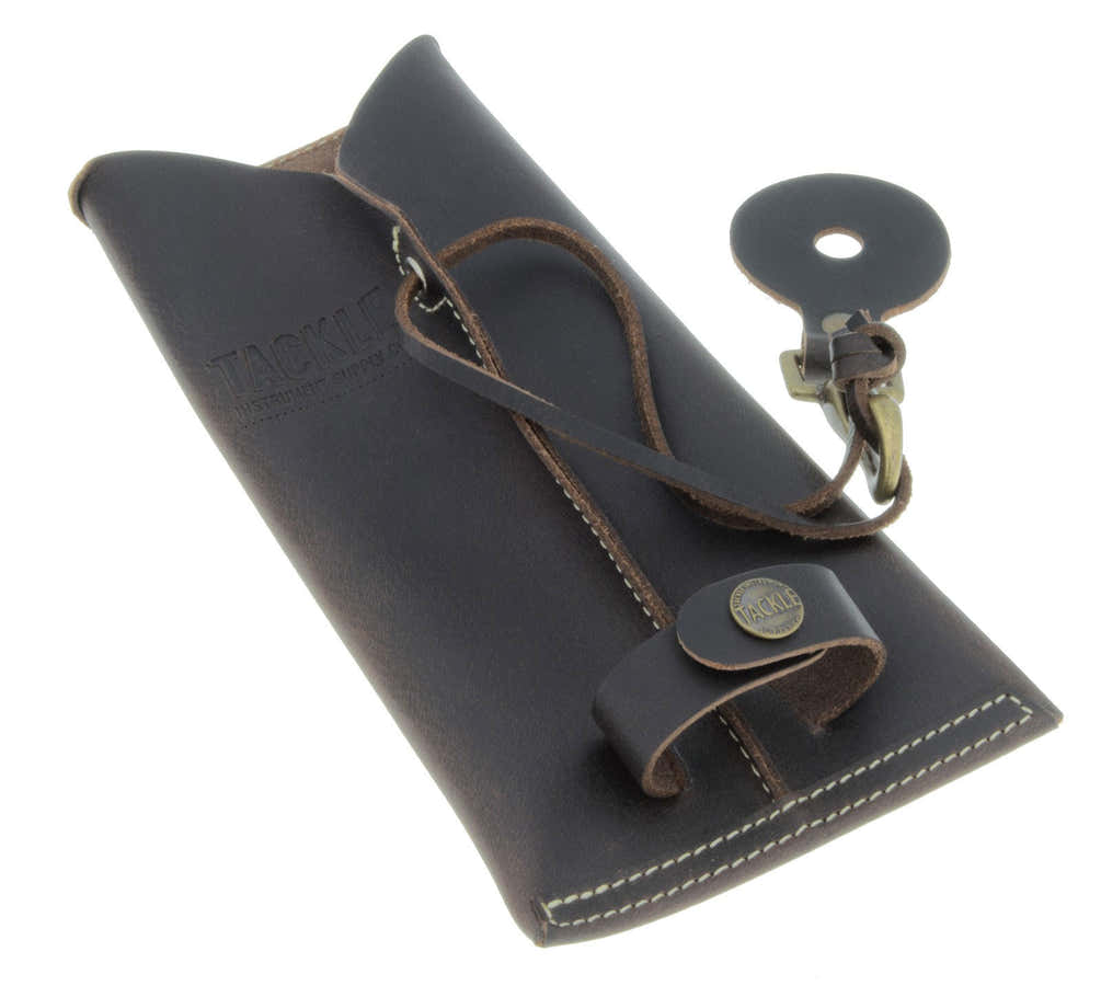 TACKLE INSTRUMENT LEATHER HI-HAT HOOK STICK HOLDER BROWN