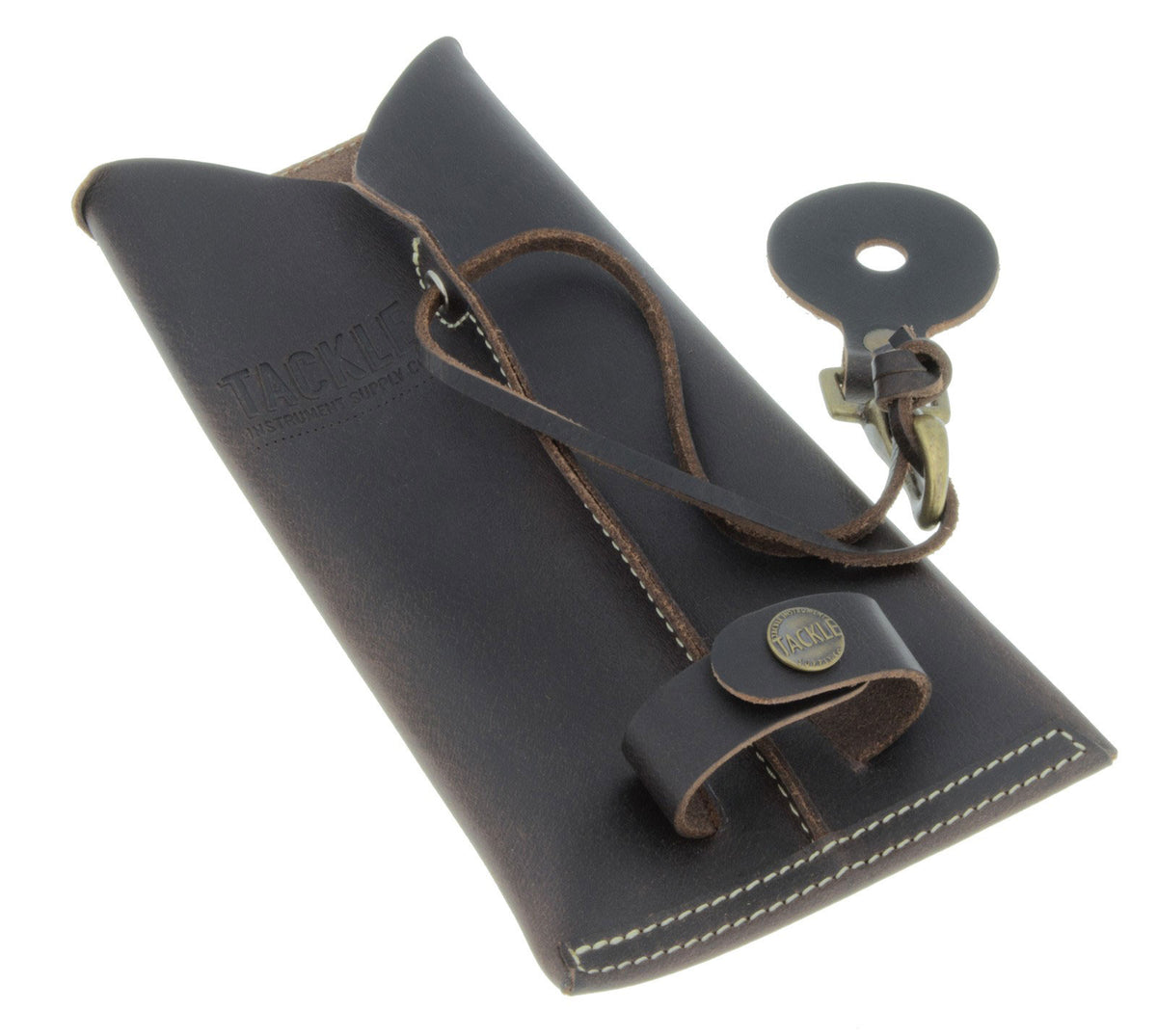 TACKLE INSTRUMENT LEATHER HI-HAT HOOK STICK HOLDER BROWN