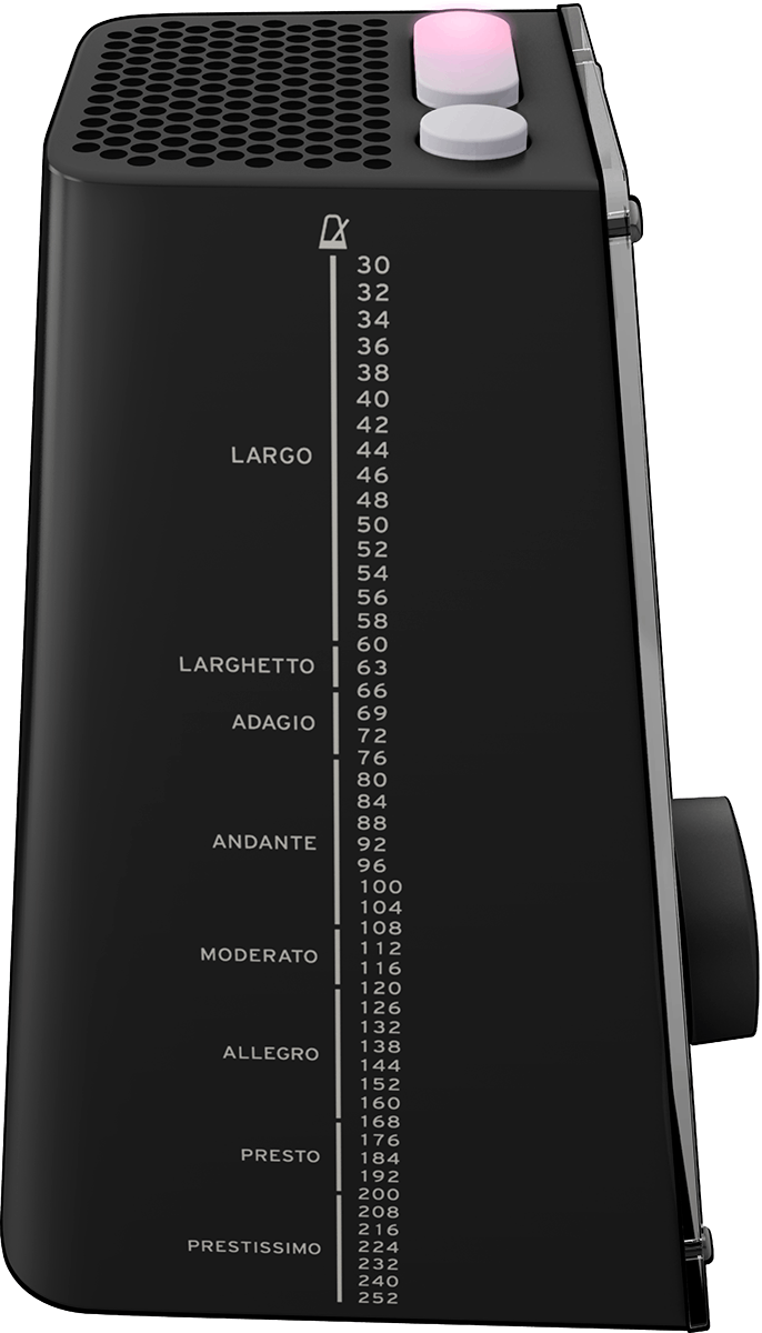 TRADITIONAL METRONOMES BLACK WITH RESONANT LOUDSPEAKER