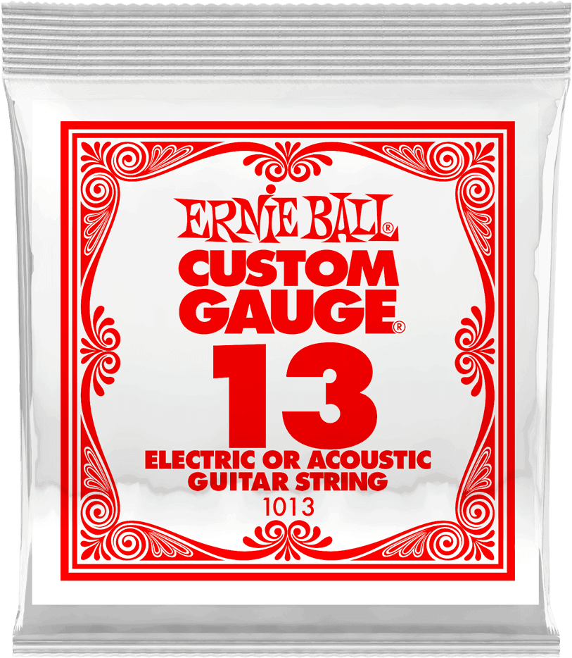 Ernie Ball .013 PLAIN STEEL ELECTRIC OR ACOUSTIC GUITAR STINGS
