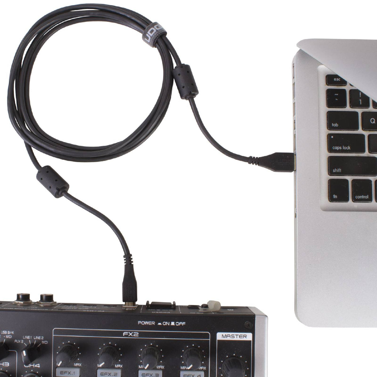U 95002 BL - Câble USB 2.0 A-B Noir Droit 2m