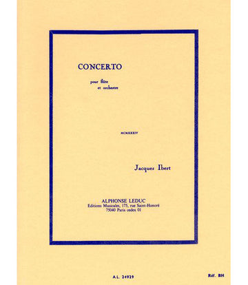 Ibert J. - Concerto Pour Flute - Conducteur De Poche