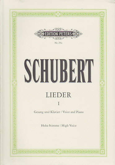 Edition Peters Schubert Franz - Lieder Vol.1 - Voix Haute