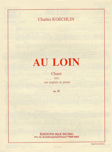 KOECHLIN - AU LOIN - COR ANGLAIS ET PIANO