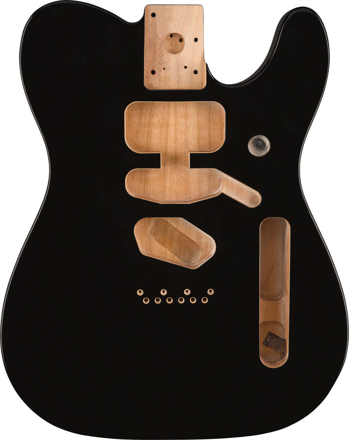 DELUXE TELECASTER SSH ALDER BODY MODERN BRIDGE MOUNT, BLACK
